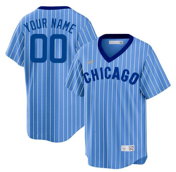 Men's Chicago Cubs ACTIVE PLAYER Custom Blue Cooperstown Stitched Jersey Men's Chicago Cubs ACTIVE PLAYER Custom Blue Cooperstown Stitched Jersey