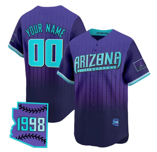 Men's Arizona Diamondbacks Custom Purple 2025 City Connect Limited Stitched Baseball Jersey Men's Arizona Diamondbacks Custom Purple 2025 City Connect Limited Stitched Baseball Jersey