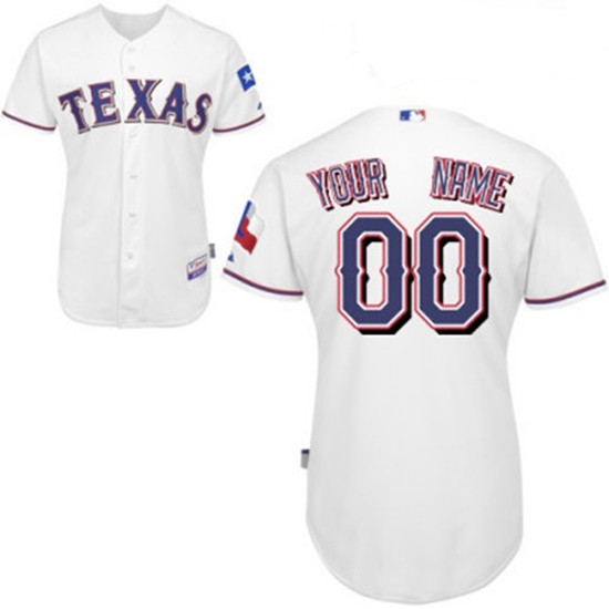 Men's Texas Rangers ACTIVE PLAYER Custom White Stitched Jersey Men's Texas Rangers ACTIVE PLAYER Custom White Stitched Jersey