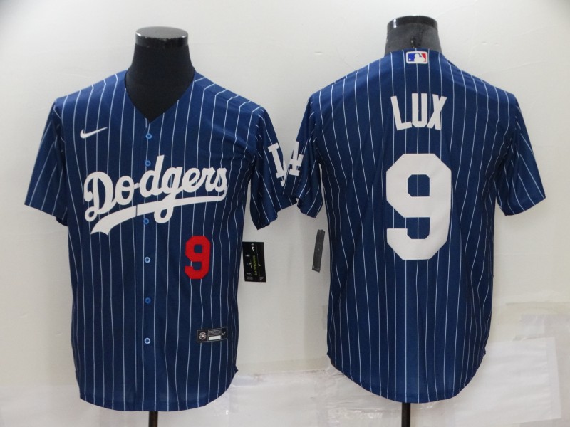 Men's Los Angeles Dodgers #9 Gavin Lux Navy Cool Base Stitched Jersey Men's Los Angeles Dodgers #9 Gavin Lux Navy Cool Base Stitched Jersey