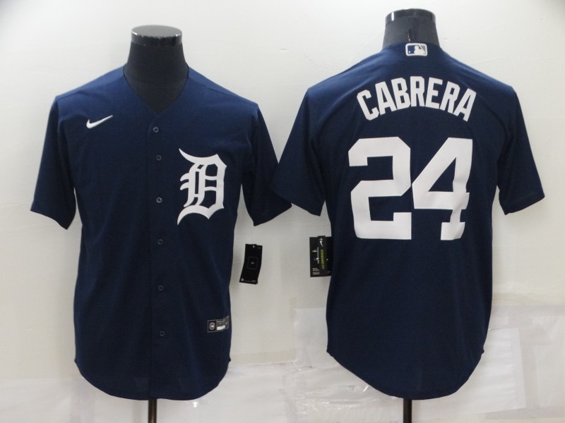 Men's Detroit Tigers #24 Miguel Cabrera Navy Cool Base Stitched Jersey Men's Detroit Tigers #24 Miguel Cabrera Navy Cool Base Stitched Jersey