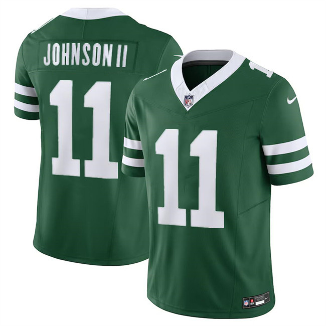 Men's New York Jets #11 Jermaine Johnson Green 2023 F.U.S.E Throwback Limited Stitched Jersey Men's New York Jets #11 Jermaine Johnson Green 2023 F.U.S.E Throwback Limited Stitched Jersey