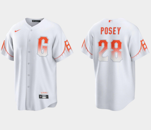 Men's San Francisco Giants #28 Buster Posey White City Connect Cool Base Stitched Jersey Men's San Francisco Giants #28 Buster Posey White City Connect Cool Base Stitched Jersey