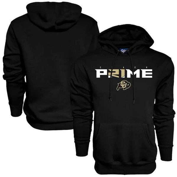 Men's Colorado Buffaloes Black Coach Prime Pullover Hoodie Men's Colorado Buffaloes Black Coach Prime Pullover Hoodie