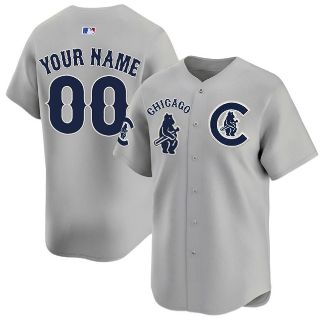 Men's Chicago Cubs ACTIVE PLAYER Custom Grey Special Vapor Premier Limited Stitched Jersey Men's Chicago Cubs ACTIVE PLAYER Custom Grey Special Vapor Premier Limited Stitched Jersey