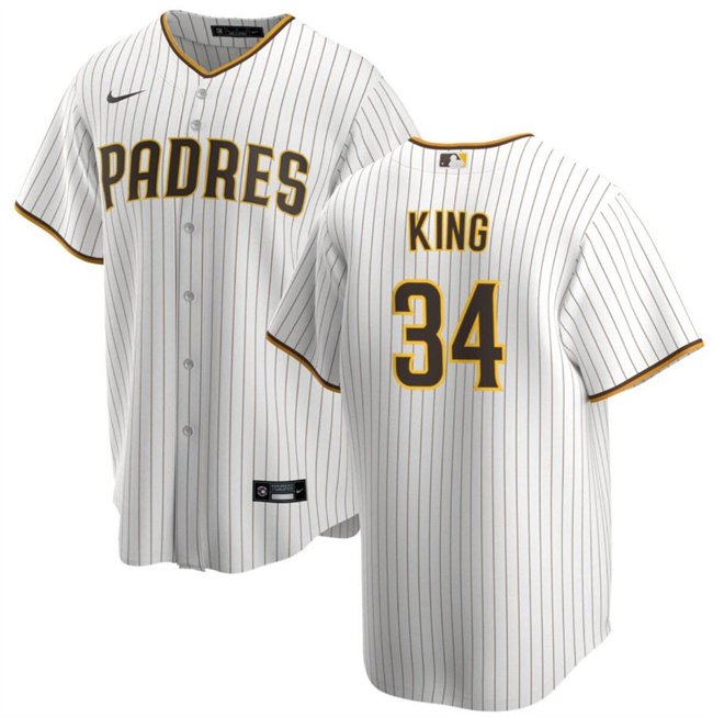 Men's San Diego Padres #34 Kyle Higashioka White Cool Base Stitched Baseball Jersey Men's San Diego Padres #34 Kyle Higashioka White Cool Base Stitched Baseball Jersey