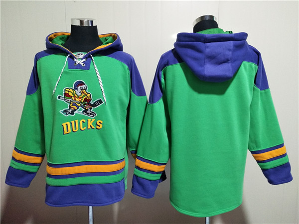 Men's Anaheim Ducks Blank Green Ageless Must-Have Lace-Up Pullover Hoodie Men's Anaheim Ducks Blank Green Ageless Must-Have Lace-Up Pullover Hoodie