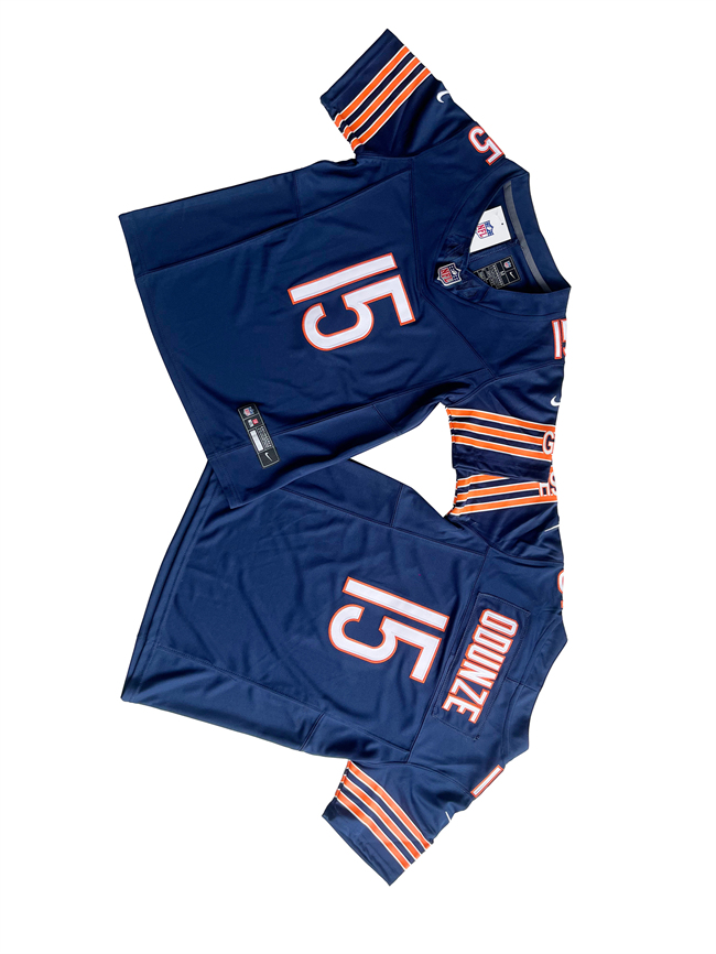 Men's Chicago Bears #15 Rome Odunze Navy 2024 Draft F.U.S.E. Vapor Stitched Football Jersey Men's Chicago Bears #15 Rome Odunze Navy 2024 Draft F.U.S.E. Vapor Stitched Football Jersey