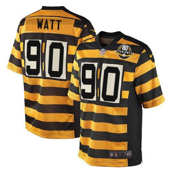 Men's Pittsburgh Steelers ACTIVE PLAYER Custom Yellow/Black Alternate 80TH Anniversary Throwback Stitched Jersey Men's Pittsburgh Steelers ACTIVE PLAYER Custom Yellow/Black Alternate 80TH Anniversary Throwback Stitched Jersey