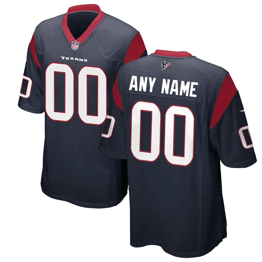 Men's Houston Texans Active Player Custom Navy Stitched Game Jersey Men's Houston Texans Active Player Custom Navy Stitched Game Jersey