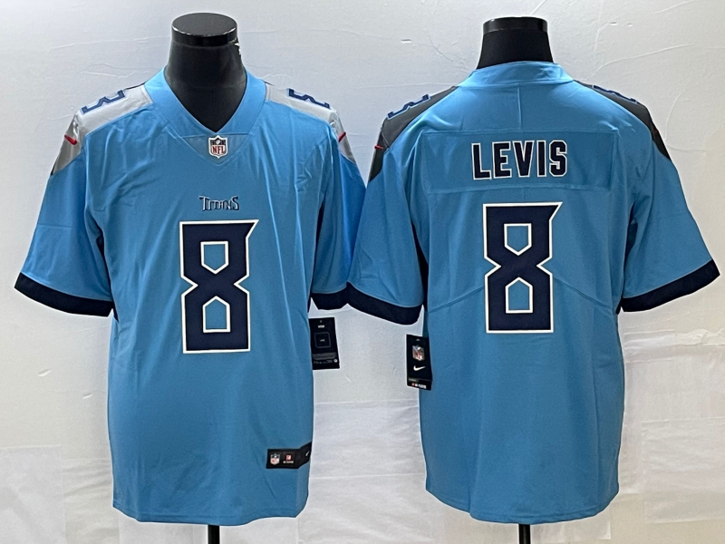 Men's Tennessee Titans #8 Will Levis Blue Vapor Untouchable Stitched Jersey Men's Tennessee Titans #8 Will Levis Blue Vapor Untouchable Stitched Jersey