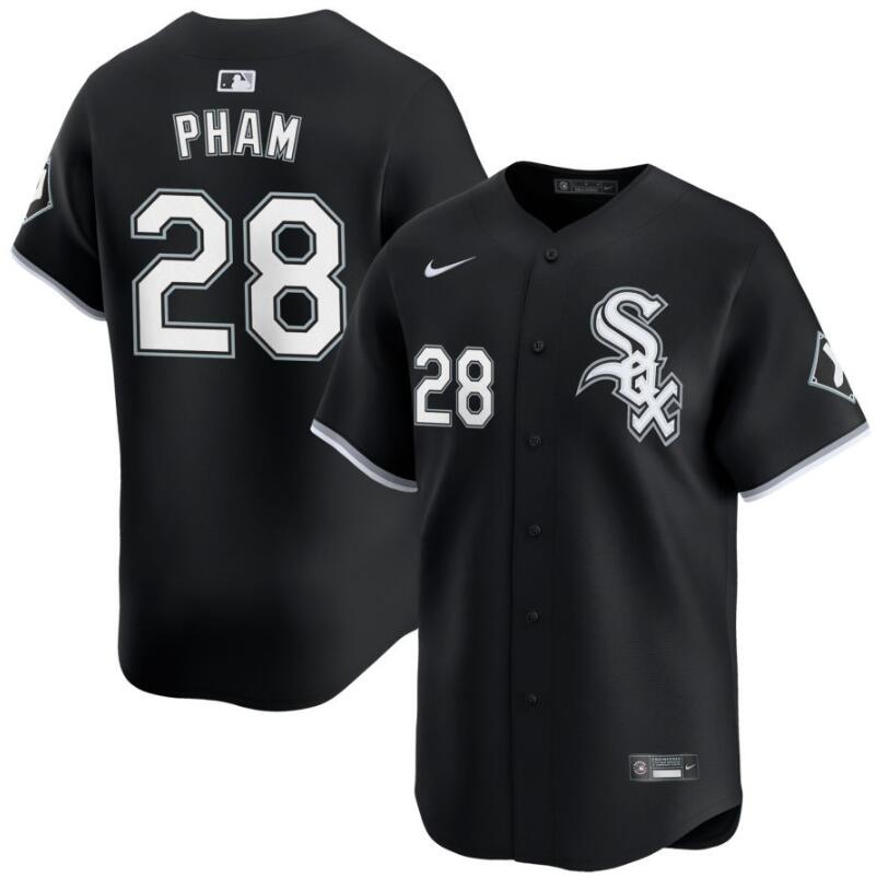 Men's Chicago White Sox #28 Nike Home Black 2024 Alternate Limited Stitched Baseball Jersey Men's Chicago White Sox #28 Nike Home Black 2024 Alternate Limited Stitched Baseball Jersey
