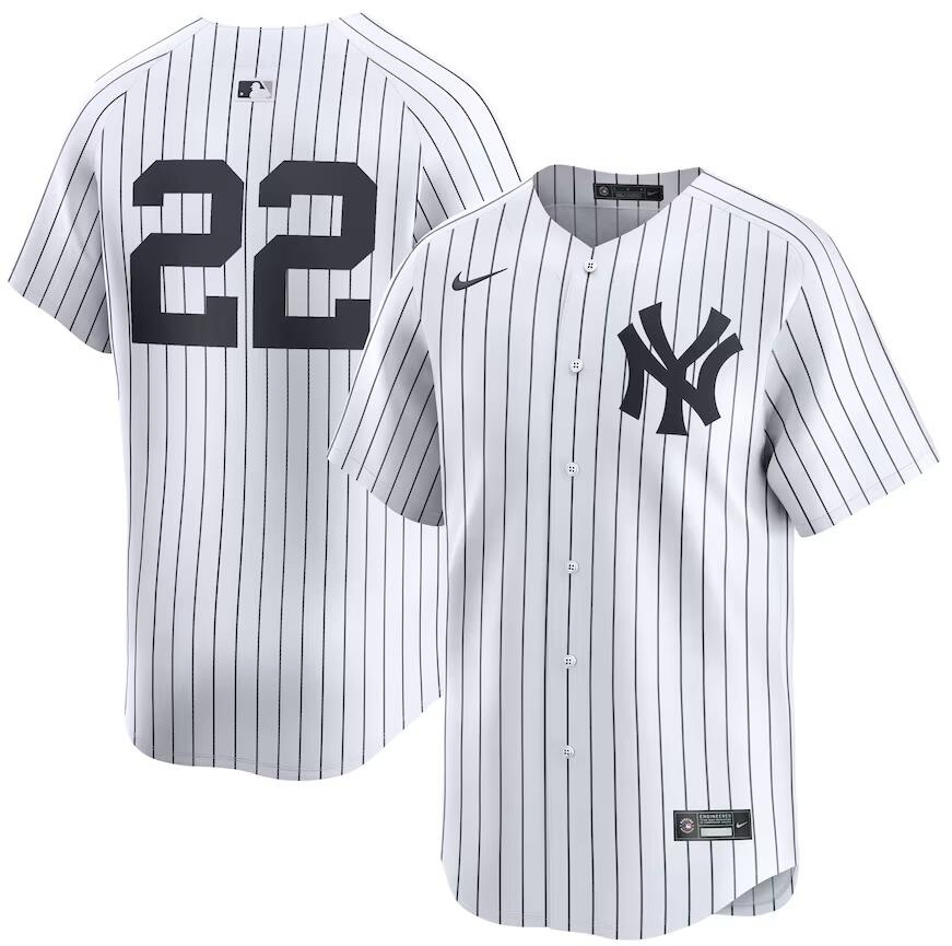 Men's New York Yankees #22 Juan Soto White 2024 Cool Base Stitched Baseball Jersey Men's New York Yankees #22 Juan Soto White 2024 Cool Base Stitched Baseball Jersey
