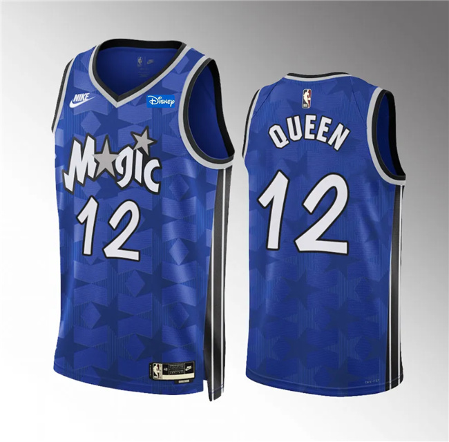 Men's Orlando Magic #12 Trevelin Queen Blue 2023/24 Classic Edition Stitched Basketball Jersey Men's Orlando Magic #12 Trevelin Queen Blue 2023/24 Classic Edition Stitched Basketball Jersey