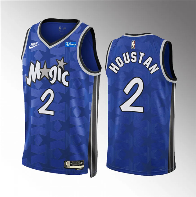Men's Orlando Magic #2 Caleb Houstan Blue 2023/24 Classic Edition Stitched Basketball Jersey Men's Orlando Magic #2 Caleb Houstan Blue 2023/24 Classic Edition Stitched Basketball Jersey