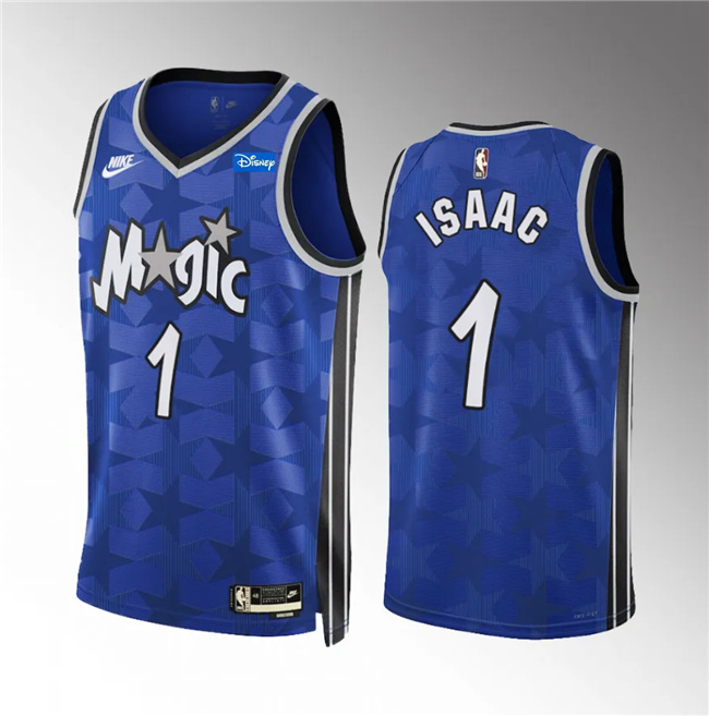 Men's Orlando Magic #1 Jonathan Isaac Blue 2023/24 Classic Edition Stitched Basketball Jersey Men's Orlando Magic #1 Jonathan Isaac Blue 2023/24 Classic Edition Stitched Basketball Jersey