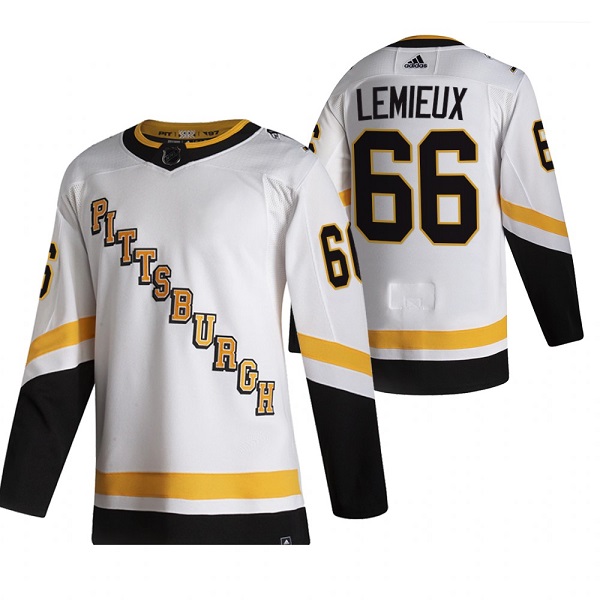 Men's Pittsburgh Penguins #66 Mario Lemieux 2021 Reverse Retro White Stitched NHL Jersey Men's Pittsburgh Penguins #66 Mario Lemieux 2021 Reverse Retro White Stitched NHL Jersey