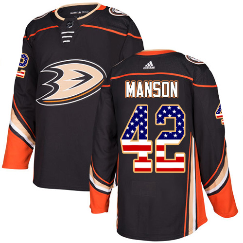 Adidas Ducks #42 Josh Manson Black Home Authentic USA Flag Stitched NHL Jersey Adidas Ducks #42 Josh Manson Black Home Authentic USA Flag Stitched NHL Jersey