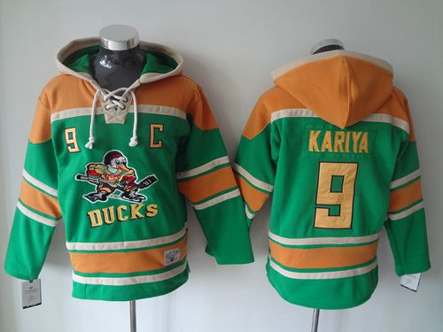 Ducks #9 Paul Kariya Green Sawyer Hooded Sweatshirt Stitched NHL Jersey Ducks #9 Paul Kariya Green Sawyer Hooded Sweatshirt Stitched NHL Jersey