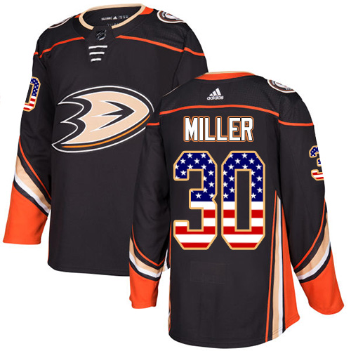Adidas Ducks #30 Ryan Miller Black Home Authentic USA Flag Stitched NHL Jersey Adidas Ducks #30 Ryan Miller Black Home Authentic USA Flag Stitched NHL Jersey