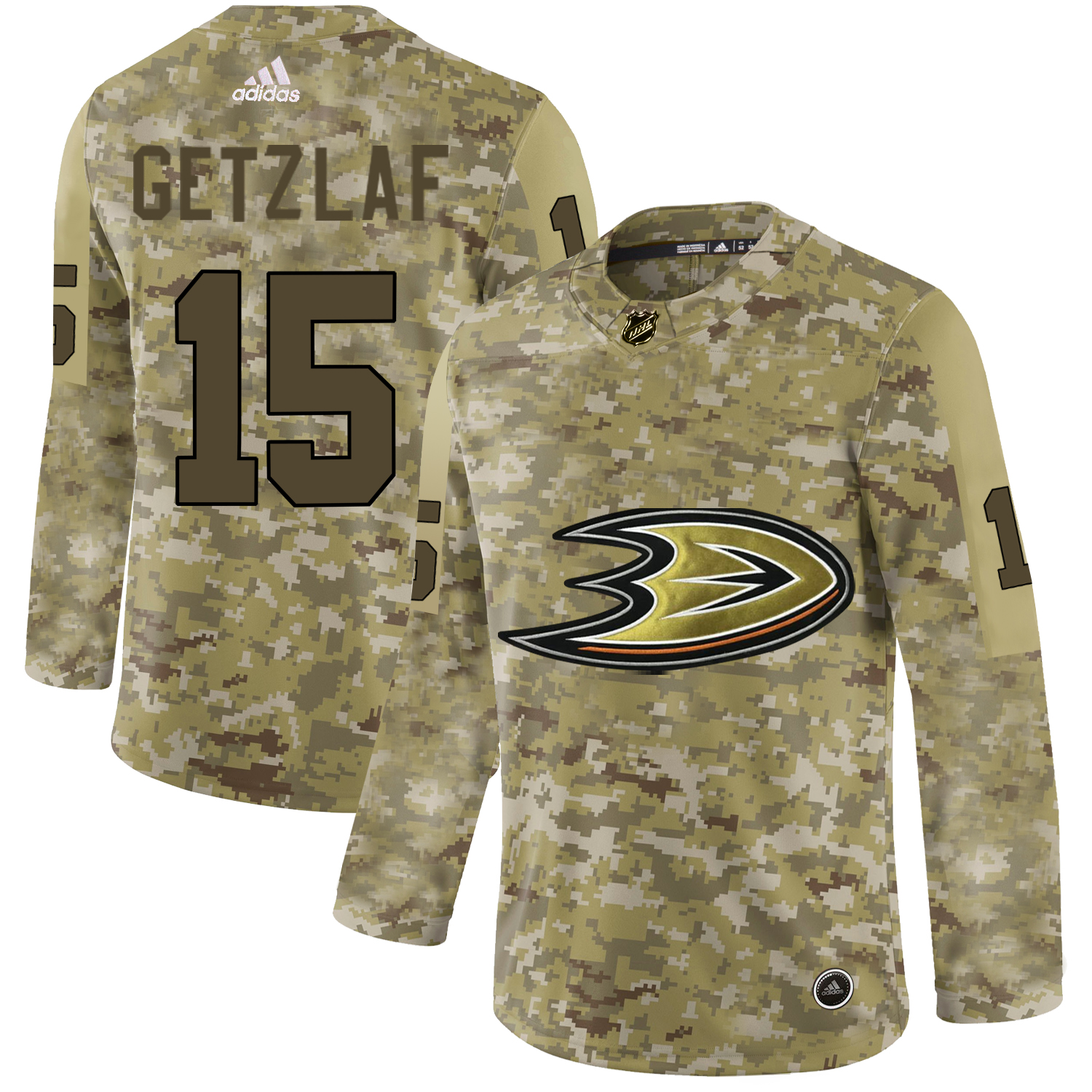 Adidas Ducks #15 Ryan Getzlaf  Camo Authentic Stitched NHL Jersey