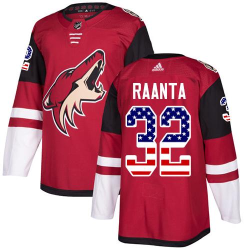 Adidas Coyotes #32 Antti Raanta Maroon Home Authentic USA Flag Stitched NHL Jersey Adidas Coyotes #32 Antti Raanta Maroon Home Authentic USA Flag Stitched NHL Jersey