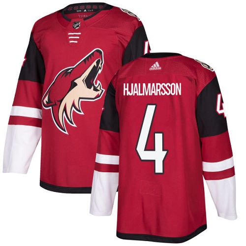 Adidas Coyotes #4 Niklas Hjalmarsson Maroon Home Authentic Stitched NHL Jersey Adidas Coyotes #4 Niklas Hjalmarsson Maroon Home Authentic Stitched NHL Jersey