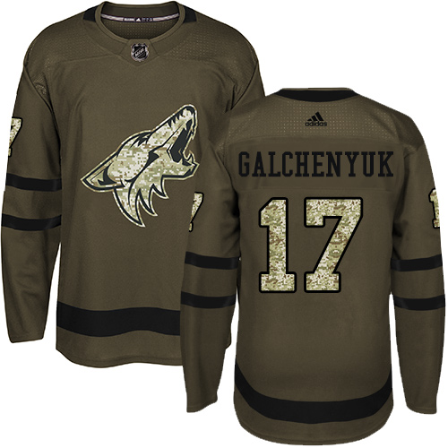 Adidas Coyotes #17 Alex Galchenyuk Green Salute to Service Stitched NHL Jersey Adidas Coyotes #17 Alex Galchenyuk Green Salute to Service Stitched NHL Jersey