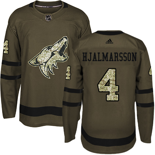Adidas Coyotes #4 Niklas Hjalmarsson Green Salute to Service Stitched NHL Jersey Adidas Coyotes #4 Niklas Hjalmarsson Green Salute to Service Stitched NHL Jersey