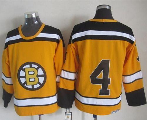 Bruins #4 Bobby Orr Yellow CCM Throwback Stitched NHL Jersey Bruins #4 Bobby Orr Yellow CCM Throwback Stitched NHL Jersey
