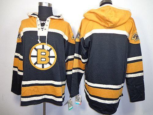Bruins Blank Black Sawyer Hooded Sweatshirt Stitched NHL Jersey Bruins Blank Black Sawyer Hooded Sweatshirt Stitched NHL Jersey