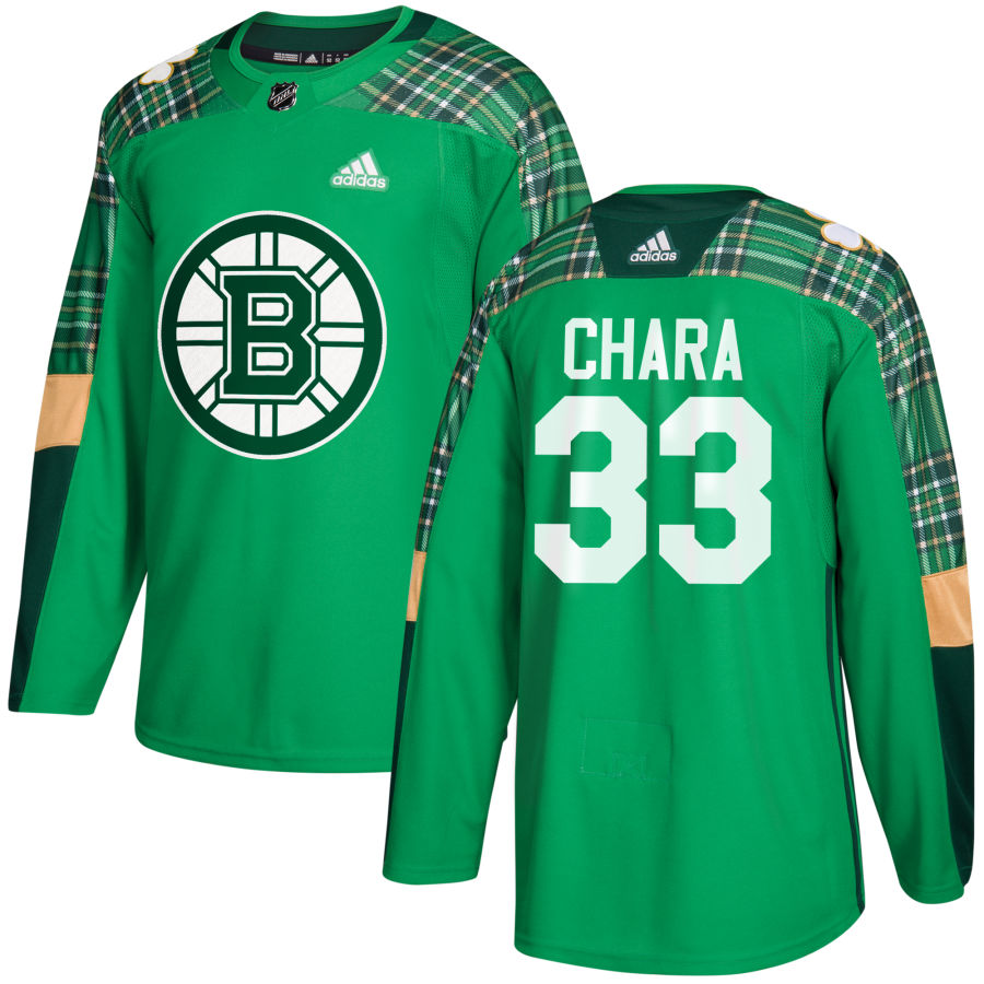 Adidas Bruins #33 Zdeno Chara adidas Green St. Patrick's Day Authentic Practice Stitched NHL Jersey Adidas Bruins #33 Zdeno Chara adidas Green St. Patrick's Day Authentic Practice Stitched NHL Jersey