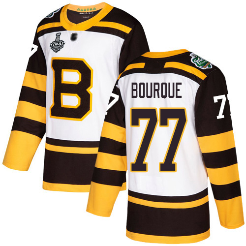 Adidas Bruins #77 Ray Bourque White Authentic 2019 Winter Classic Stanley Cup Final Bound Stitched NHL Jersey