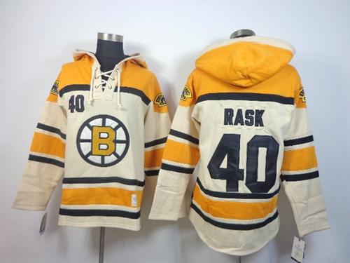 Bruins #40 Tuukka Rask Cream Sawyer Hooded Sweatshirt Stitched NHL Jersey Bruins #40 Tuukka Rask Cream Sawyer Hooded Sweatshirt Stitched NHL Jersey