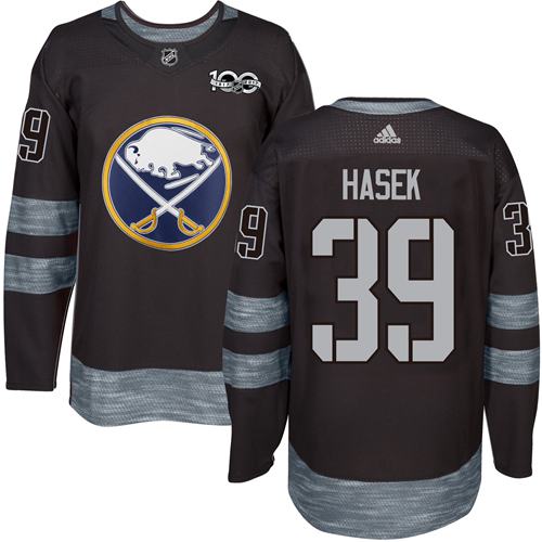 Adidas Sabres #39 Dominik Hasek Black 1917-2017 100th Anniversary Stitched NHL Jersey Adidas Sabres #39 Dominik Hasek Black 1917-2017 100th Anniversary Stitched NHL Jersey