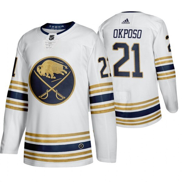 Buffalo Sabres #21 Kyle Okposo White 50th Anniversary Third 2019-20 Jersey