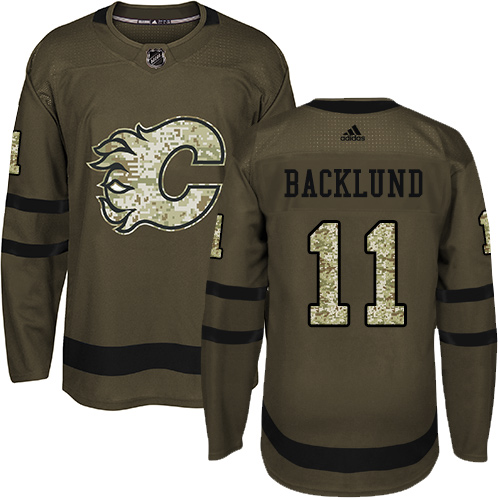 Adidas Flames #11 Mikael Backlund Green Salute to Service Stitched NHL Jersey Adidas Flames #11 Mikael Backlund Green Salute to Service Stitched NHL Jersey