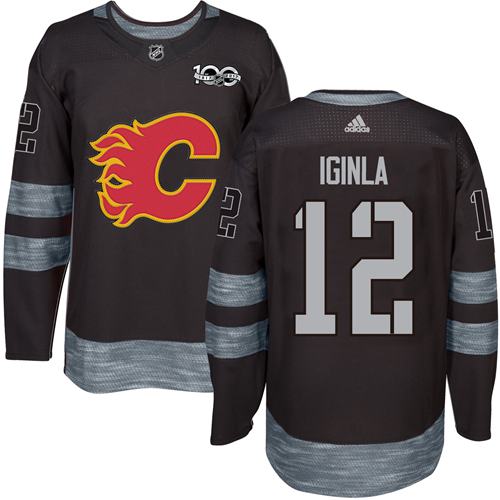 Adidas Flames #12 Jarome Iginla Black 1917-2017 100th Anniversary Stitched NHL Jersey Adidas Flames #12 Jarome Iginla Black 1917-2017 100th Anniversary Stitched NHL Jersey