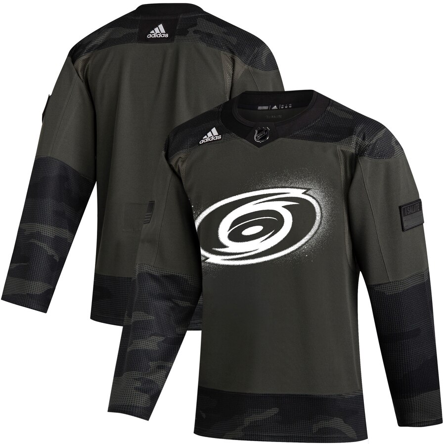 Carolina Hurricanes Adidas 2019 Veterans Day Authentic Practice NHL Jersey Camo Carolina Hurricanes Adidas 2019 Veterans Day Authentic Practice NHL Jersey Camo