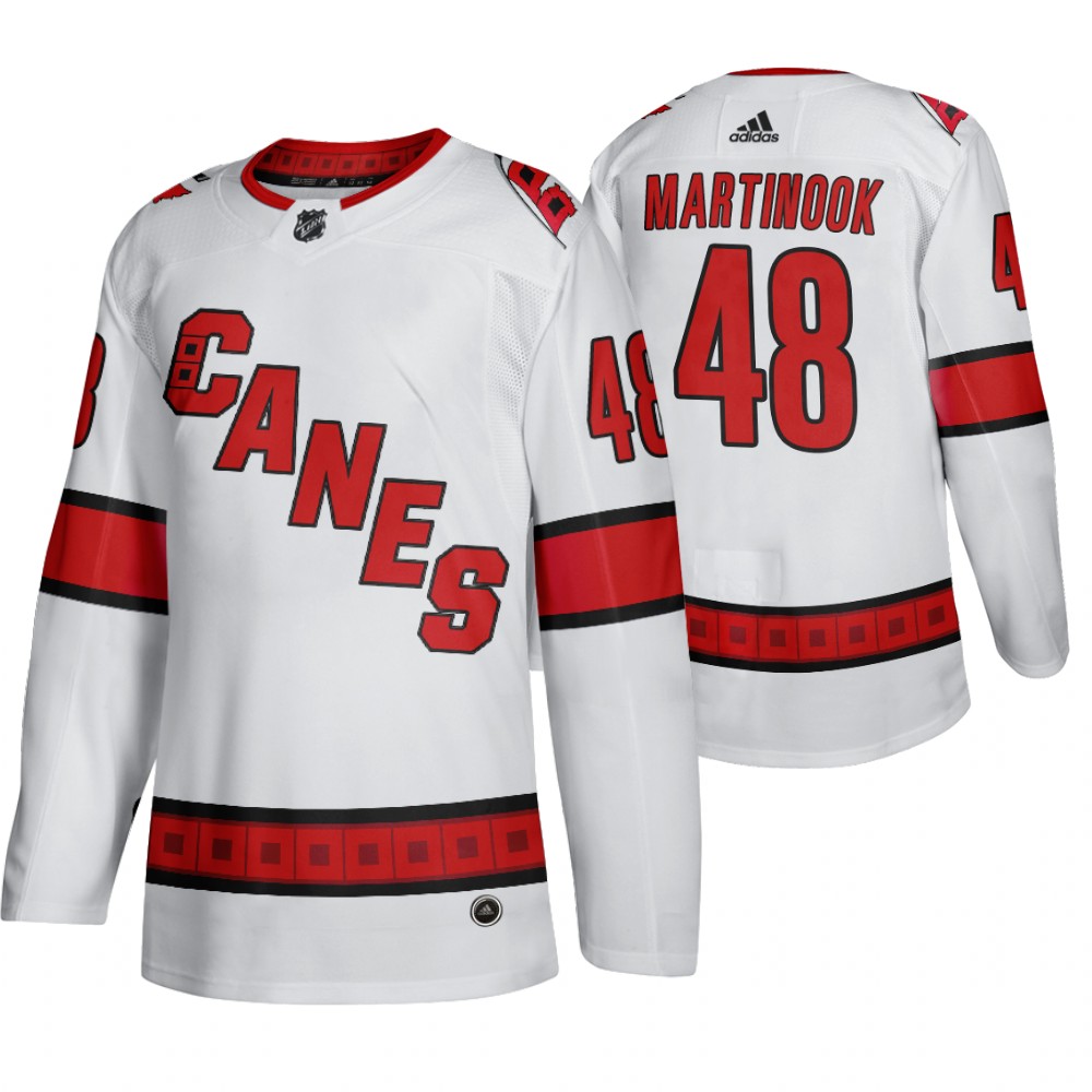 Carolina Hurricanes #48 Jordan Martinook Men's 2019-20 Away Authentic Player White Stitched NHL Jersey Carolina Hurricanes #48 Jordan Martinook Men's 2019-20 Away Authentic Player White Stitched NHL Jersey