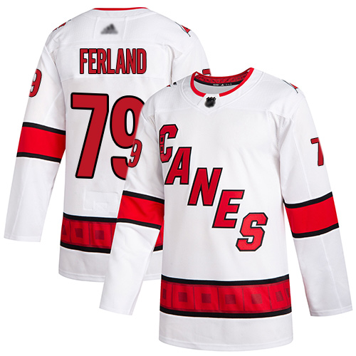 Adidas Hurricanes #79 Michael Ferland White Road Authentic Stitched NHL Jersey Adidas Hurricanes #79 Michael Ferland White Road Authentic Stitched NHL Jersey