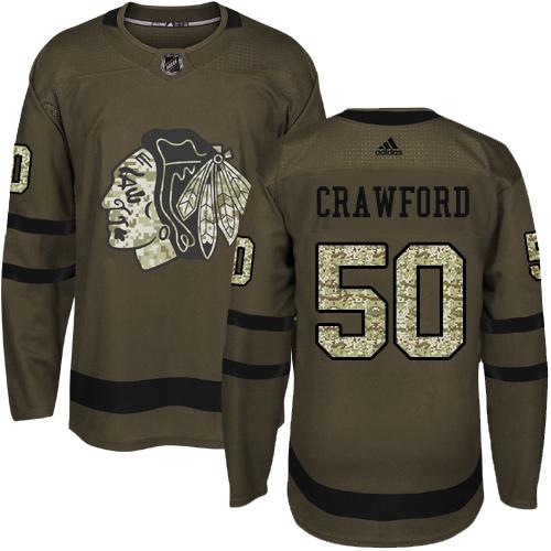 Adidas Blackhawks #50 Corey Crawford Green Salute to Service Stitched NHL Jersey Adidas Blackhawks #50 Corey Crawford Green Salute to Service Stitched NHL Jersey