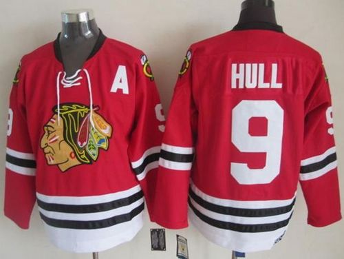 Blackhawks #9 Bobby Hull Red CCM Throwback Stitched NHL Jersey Blackhawks #9 Bobby Hull Red CCM Throwback Stitched NHL Jersey