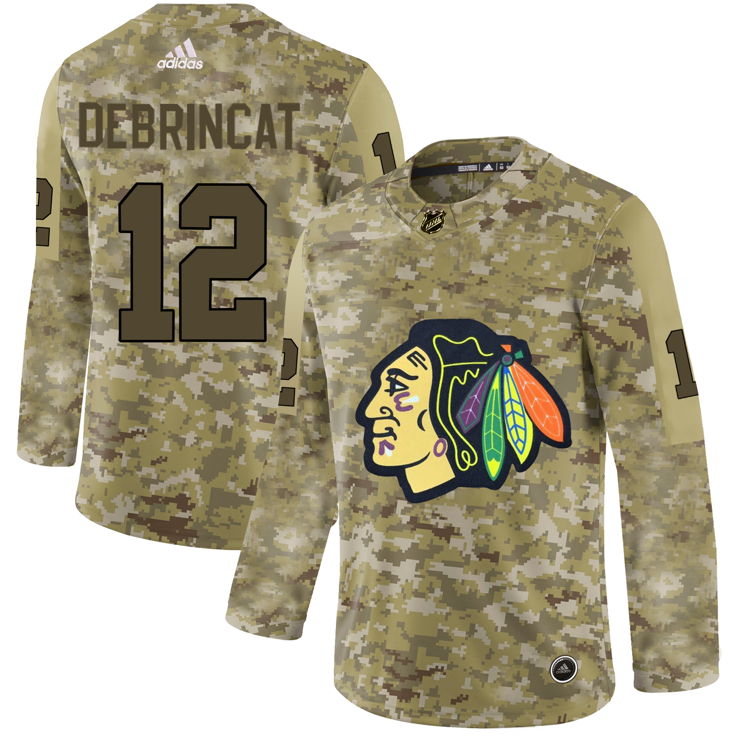 Adidas Blackhawks #12 Alex DeBrincat Camo Authentic Stitched NHL Jersey Adidas Blackhawks #12 Alex DeBrincat Camo Authentic Stitched NHL Jersey