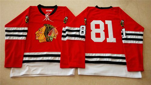 Mitchell And Ness 1960-61 Blackhawks #81 Marian Hossa Red Stitched NHL Jersey Mitchell And Ness 1960-61 Blackhawks #81 Marian Hossa Red Stitched NHL Jersey