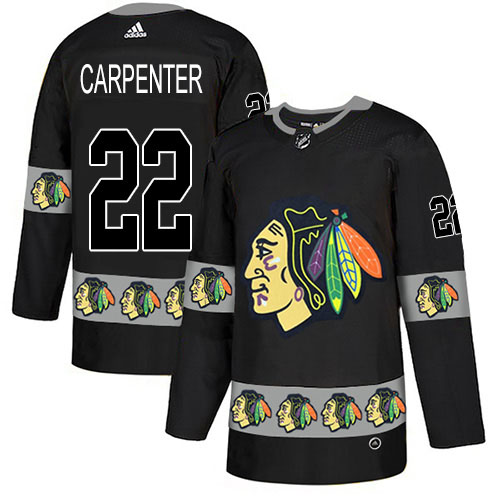 Adidas Blackhawks #22 Ryan Carpenter Black Authentic Team Logo Fashion Stitched NHL Jersey Adidas Blackhawks #22 Ryan Carpenter Black Authentic Team Logo Fashion Stitched NHL Jersey