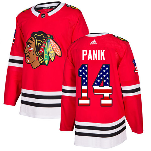 Adidas Blackhawks #14 Richard Panik Red Home Authentic USA Flag Stitched NHL Jersey Adidas Blackhawks #14 Richard Panik Red Home Authentic USA Flag Stitched NHL Jersey
