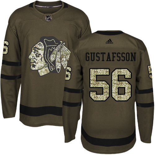 Adidas Blackhawks #56 Erik Gustafsson Green Salute to Service Stitched NHL Jersey Adidas Blackhawks #56 Erik Gustafsson Green Salute to Service Stitched NHL Jersey
