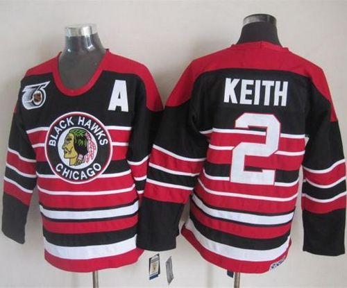 Blackhawks #2 Duncan Keith Red/Black 75TH CCM Stitched NHL Jersey Blackhawks #2 Duncan Keith Red/Black 75TH CCM Stitched NHL Jersey