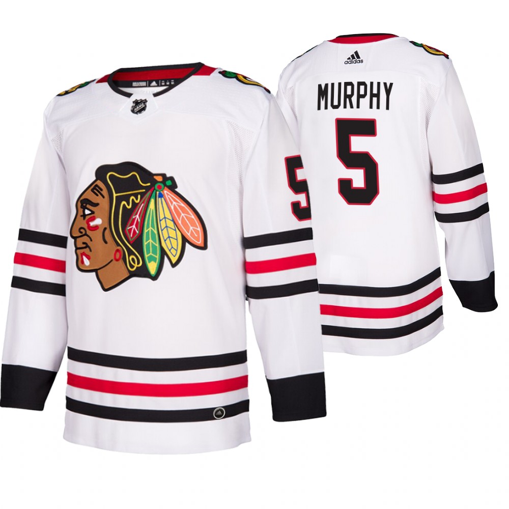 Chicago Blackhawks #5 Connor Murphy 2019-20 Away Authentic Player White NHL Jersey Chicago Blackhawks #5 Connor Murphy 2019-20 Away Authentic Player White NHL Jersey
